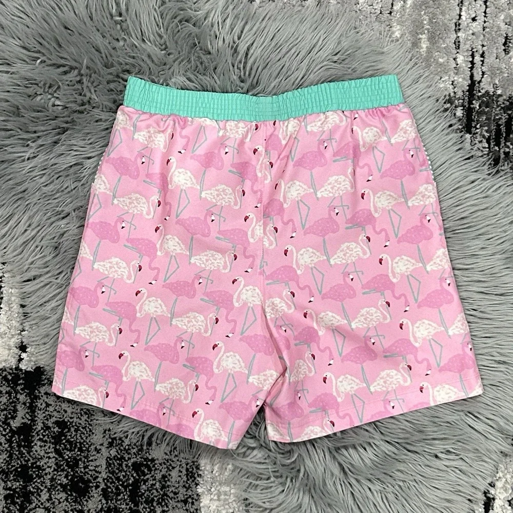 MATILDA JANE Enchanted Garden Flamingo‎ Fan Club Swim Trunks size 14